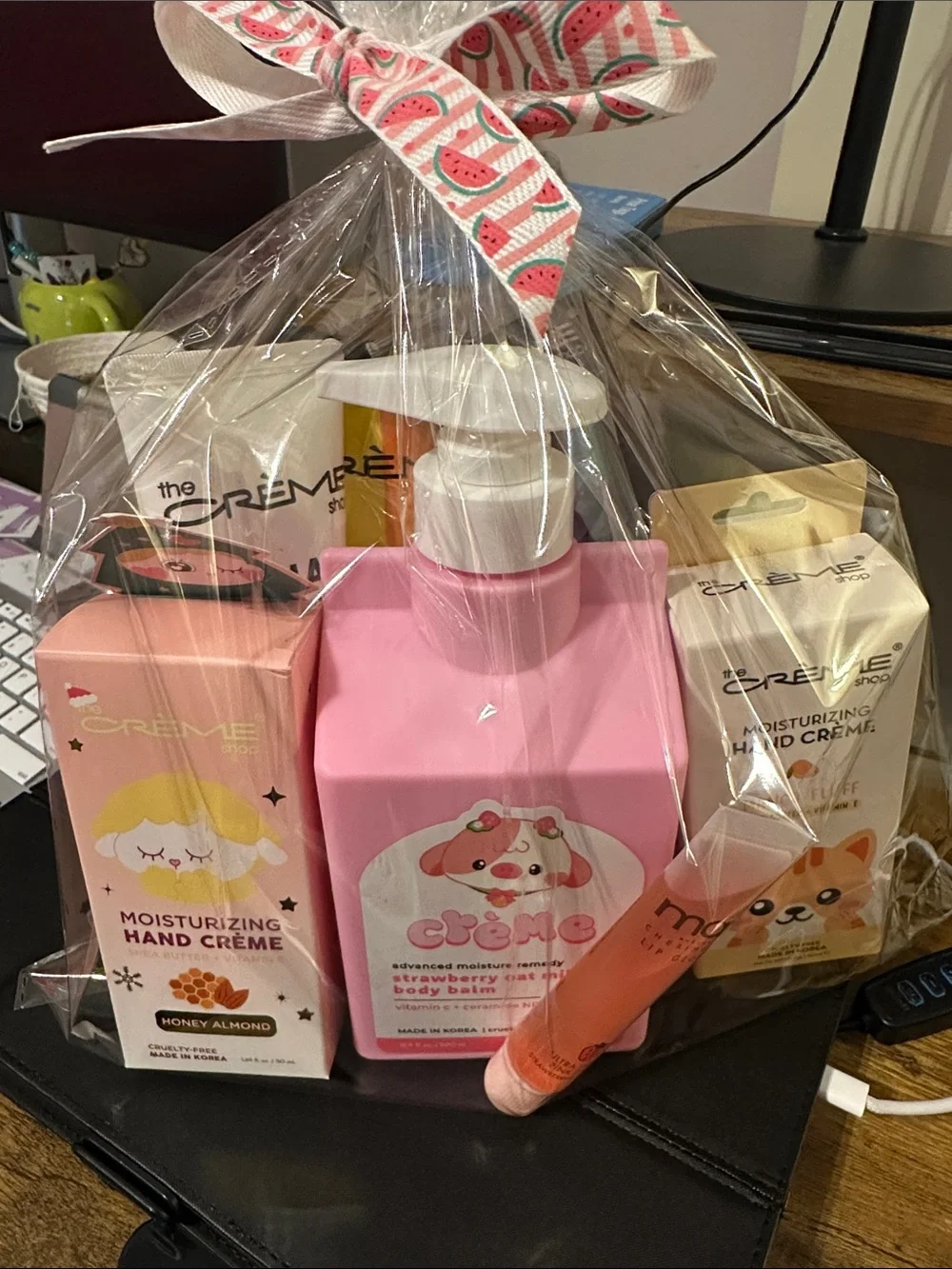 Crème Kids Strawberry Oat Body Balm & Hand Crème Set - Pink (7 pcs)